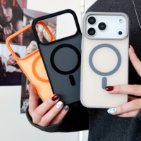 Étui de protection magnétique antichoc noir personnalisé pour iPhone 12 13 14 15 16 16E 17 Pro Max Plus