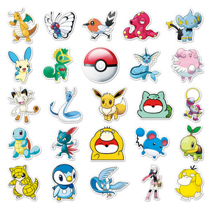 Autocollant pour <span class=keywords><strong>casque</strong></span> de voiture, décoration de bagages, cadeaux promotionnels, dessin animé créatif mignon Poke Mon <span class=keywords><strong>Pikachu</strong></span> - Product Image 3