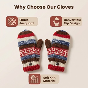 Gants en tricot douillets pour enfants pour l'hiver |   Mitaines pour tout-petits faites à la main de 0 à 6 ans |   Accessoires thermiques chauds pour l'automne et l'hiver - Product Image 6