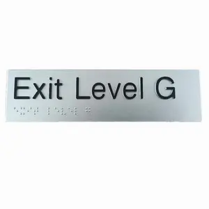 Australian Standard 180*50MM Exit Braille Signs