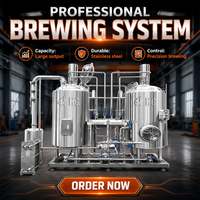 Système d'équipement de brasserie miniature 5bbl, équipement de brassage de bière à 2 cuves, certifié ISO, 500L/1000L/700L/300L, garantie 6 ans, Shandong