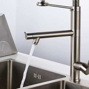 Abaissez Printemps Mélangeur À Double Bec Robinet de <span class=keywords><strong>Cuisine</strong></span> <span class=keywords><strong>Douchette</strong></span> - Product Image 4
