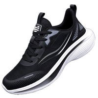 Sepatu Pria Baru Musim Semi Gugur Bahan Stretch Mesh Atas Model Slip-On Bernapas Olahraga Kasual Ringan Sol Empuk Bantalan Empuk untuk Lari