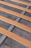 Cadre de lit en métal pliable robuste avec lattes en bois solides, montage facile, base de matelas