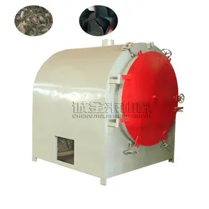 Environmental protection hardwood charcoal making machine palm kernel shell horizontal carbonization furnace stove