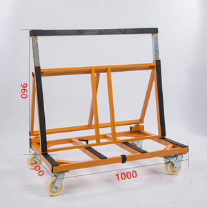 Troli rangka Transport portabel untuk keranjang rak kaca L lempengan batu marmer granit dan kaca - Product Image 3