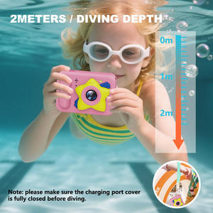 Appareil photo numérique pour enfants avec écran de 2,4 pouces, cadeau d'<span class=keywords><strong>anniversaire</strong></span> ou de Noël pour garçons et filles, 10x-20x HD 1080P CMOS, grand angle de 90 degrés, MP3 - Product Image 2