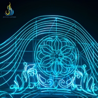 Laternenfabrik Anpassbare Wasserdichte LED-Lichtskulptur Metallrahmen-Bogen Festival-Laterne für Plätze und Freizeitparks