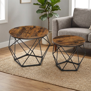 Sheeraz International Modern Rustic <b>Nesting</b> Coffee <b>Table</b> Set of 2 Home Restaurant Hotels Metal <b>Tables</b> for Living Room Furniture - Product Image 6