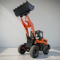 2026 NEUER Gelenkiger Mini-Radlader mit Palettengabel und Frontschaufel Kompakter 4x4 Radlader für Landwirtschaft und Ranchbetrieb