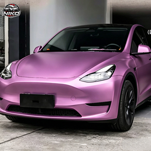 NIKO Film Car <b>Vinyl</b> <b>Wrap</b> Roll PET Super Bright Powder Purple Chrome Car Body Wrapping Car Stickers Roll Color Change Protective - Product Image 1