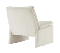 Chaise d'appoint moderne nordique pour salon Meubles de salon rembourrés confortables en tissu avec base en bois