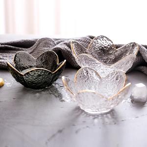 Nordique créatif gris couleur or jante pétale forme bol verre clair bol créatif <span class=keywords><strong>couverts</strong></span> bol <span class=keywords><strong>à</strong></span> <span class=keywords><strong>salade</strong></span> plat de cuisson ensemble en gros - Product Image 3