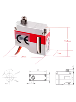 Servomoteur numérique à micro-engrenages métalliques KST X06H V6.0 HV pour compétitions F3K F5K DLG, pièces pour avions RC et planeurs