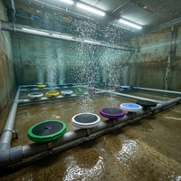 Disque diffuseur à membrane microporeuse pour système d'aération de bassin de traitement des eaux