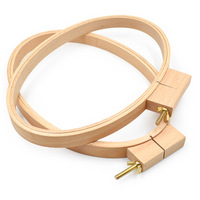 Super fort 1 pouce 24mm d'épaisseur réglable tricot bricolage vis en métal cercle en bois de hêtre point de croix jouet cerceaux anneau broderie cerceau