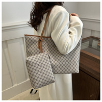 Ensemble 2 Pièces Luxe 2024 Sacs à Main de Marque pour Femmes, Sac Messager et Sac à Épaule en Cuir PU, Grand Sac Fourre-tout Zippé