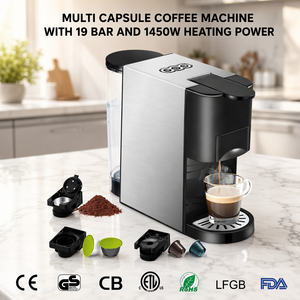 Machine à café 4 en 1 19Bar compatible avec les capsules NS DG, café moulu, dosettes ESE 44 mm, machine à expresso à portion individuelle - Product Image 3