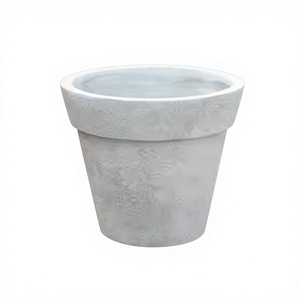 Pots à fleurs en béton pour grossistes, de forme ronde, pour arrangements de jardins sur toits et cours - Product Image 1