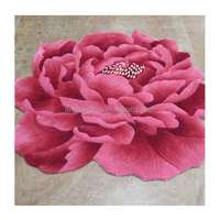 Tapis cercle 3D moderne avec tapis en peluche 4x6 personnalisé 3D Roses Logo Salon Tapis personnalisés Commande minimum 1 pièce