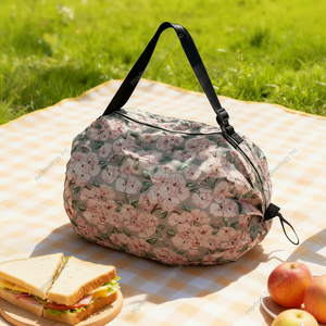 Polypropylène tissé recyclé en plastique réutilisable environnemental met en sac le sac à provisions de supermarché avec de doubles poignées - Product Image 1