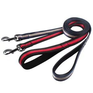 Wholesale Pet Leash Hardware Hook Padded Handle Material Accessories LOGO Dog Running Leash