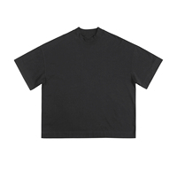 T-shirt pour homme en coton 100% de qualité supérieure, coupe ample, col étendu, impression de logo personnalisé, design graphique
