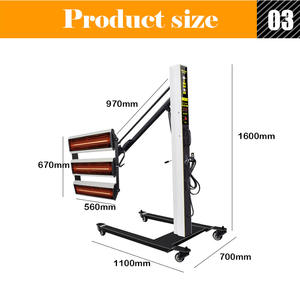 Lampe de séchage de revêtement IR 3300W pour la réparation de carrosserie - Product Image 5