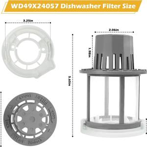 Filtro para Lavavajillas GE WD49X24057 Compatible con WD12X10416 WD12X20107, Pieza de Repuesto - Product Image 3