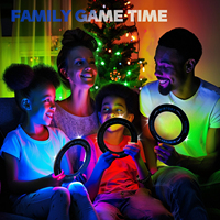 Disco Volador Luminoso LED con Logotipo Personalizado, Resistente al Agua, con Iluminación Automática, Tacto Suave, Antideslizante, Juguete para Juegos al Aire Libre