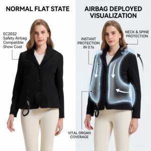 Veste de sécurité équestre premium 2-en-1 détachable avec airbag intégré et gilet airbag amovible pour cavaliers - Product Image 3