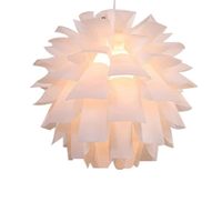 Lampe suspendue en forme de pétale à couches sphériques, style art moderne, rotin, canne, AC LED E12 3500K, télécommande, hauteur réglable