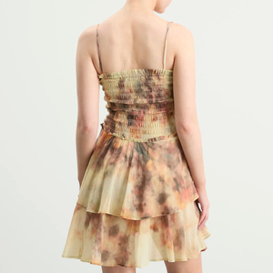 Gothic Floral Mini Dress with <b>Spaghetti</b> <b>Strap</b> Woven Fabric-All Seasons Streetwear Casual - Product Image 3