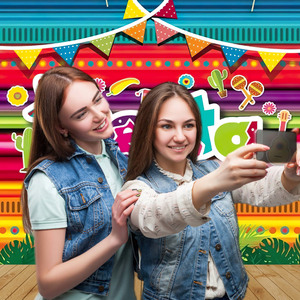 México Fiesta Antecedentes a tema messicano festa a strisce sfondo Fiesta Cinco De Mayo decorazione per feste - Product Image 6