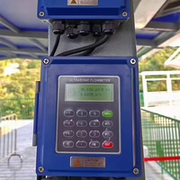 Abrazadera de caudalímetro ultrasónico portátil no invasivo en la conexión RS485 Modbus para medición de caudalímetro de agua líquida de 4 pulgadas