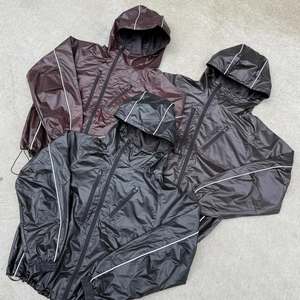 Custom Men's Nylon Heat Reactive Black <strong>White</strong> Softshell Heat Sensitive Changing Colour Streetwear Windbreaker <strong>Waterproof</strong> <strong>Jacket</strong> - Product Image 2