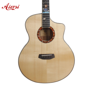 Aiersi Fabrikası Doğal Renkli Çelik Tellerli Masif Ladin Üstlü Uzay Yıldızı Tasarımlı Akustik Gitar Satılık - Product Image 4