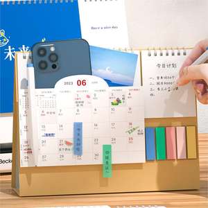 Etiqueta Adhesiva Creativa con Logotipo en Dorado, Calendario <span class=keywords><strong>de</strong></span> Pared Vertical Triangular, Regalo Empresarial, Bloc <span class=keywords><strong>de</strong></span> Notas, Exhibición <span class=keywords><strong>de</strong></span> Papel - Product Image 3