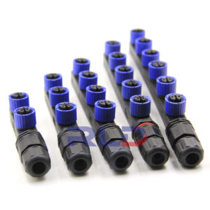 新しいM20 2ピンFタイプクイックコネクタプッシュタイプ3コア防水FシェイプコネクタLED照明用 - Product Image 2