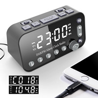 LED-Zahlvorstellung Schlaf-Timer und klarer Anzeige mit Dimmer Wiederholungsfunktion Nachttisch-Wecker DAB/FM Radio