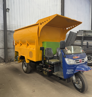 Machine à éparcir la litière pour ferme, à trois roues, capacité 5 mètres cubes, pour litière de bétail et animaux d'élevage