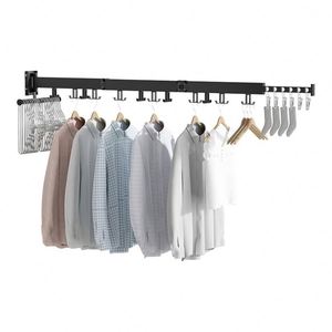 Heavy Duty <b>Wall</b> Mounted Aluminium Plastic Drying <b>Rack</b> Foldable <b>Storage</b> Hanger Single Sustainable Clothing Shoes Spices Kitchen - Product Image 4