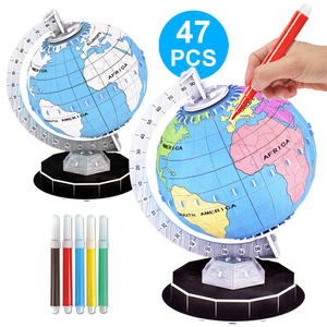 <span class=keywords><strong>Puzzle</strong></span> <span class=keywords><strong>globe</strong></span> <span class=keywords><strong>3D</strong></span> en carton, modèle de <span class=keywords><strong>globe</strong></span> à colorier, cadeau pour enfants - Product Image 4