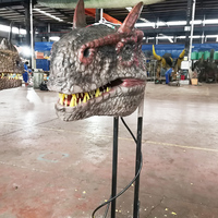 Animatronic hayvanlar gerçekçi Animatronic Lifesize Carnotaurus dinozor kafası