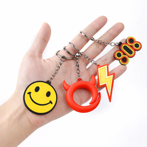 Custom Shaped PVC Keychain Soft Rubber Key <b>Ring</b> for Creative Gift Shop Bulk Supply - Product Image 2