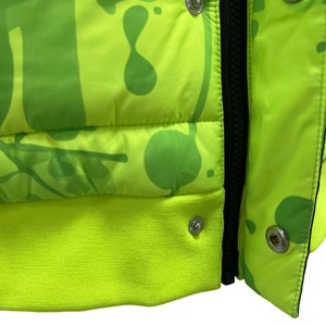 Veste <span class=keywords><strong>sans</strong></span> manches en duvet pour <span class=keywords><strong>homme</strong></span> avec impression par sublimation personnalisée, imprimé vert éclaboussures, gilet chaud d'hiver pour l'extérieur - Product Image 5