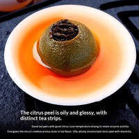 Thé Pu-erh Authentique de Petite Mandarine Verte, Vieilli 5 Ans, 500g, du Fujian, Thé Comprimé en Briques Petites, Séché au Soleil, en Boîte