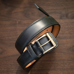 Ceinture formelle pour homme en cuir véritable de style vintage avec boucle à ardillon en acier - Durable et robuste |   OEM/ODM pris en charge |   Largeur de 3,8 cm - Product Image 1