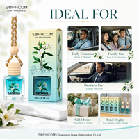 Diffuseur de parfum de luxe pour voiture 8ml, flacon en verre avec bouchon en bois, diffuseur d'huiles essentielles à suspendre, désodorisant pour voiture, idéal pour un cadeau, parfum d'ambiance premium