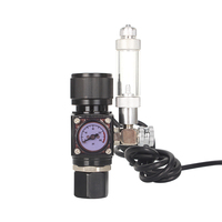 Régulateur de CO2 pour aquarium en aluminium à une seule étape DICI DC02-02C, solénoïde, compteur de bulles, clapet anti-retour, utilisation pour le paintball, pression de 0 à 90 psi